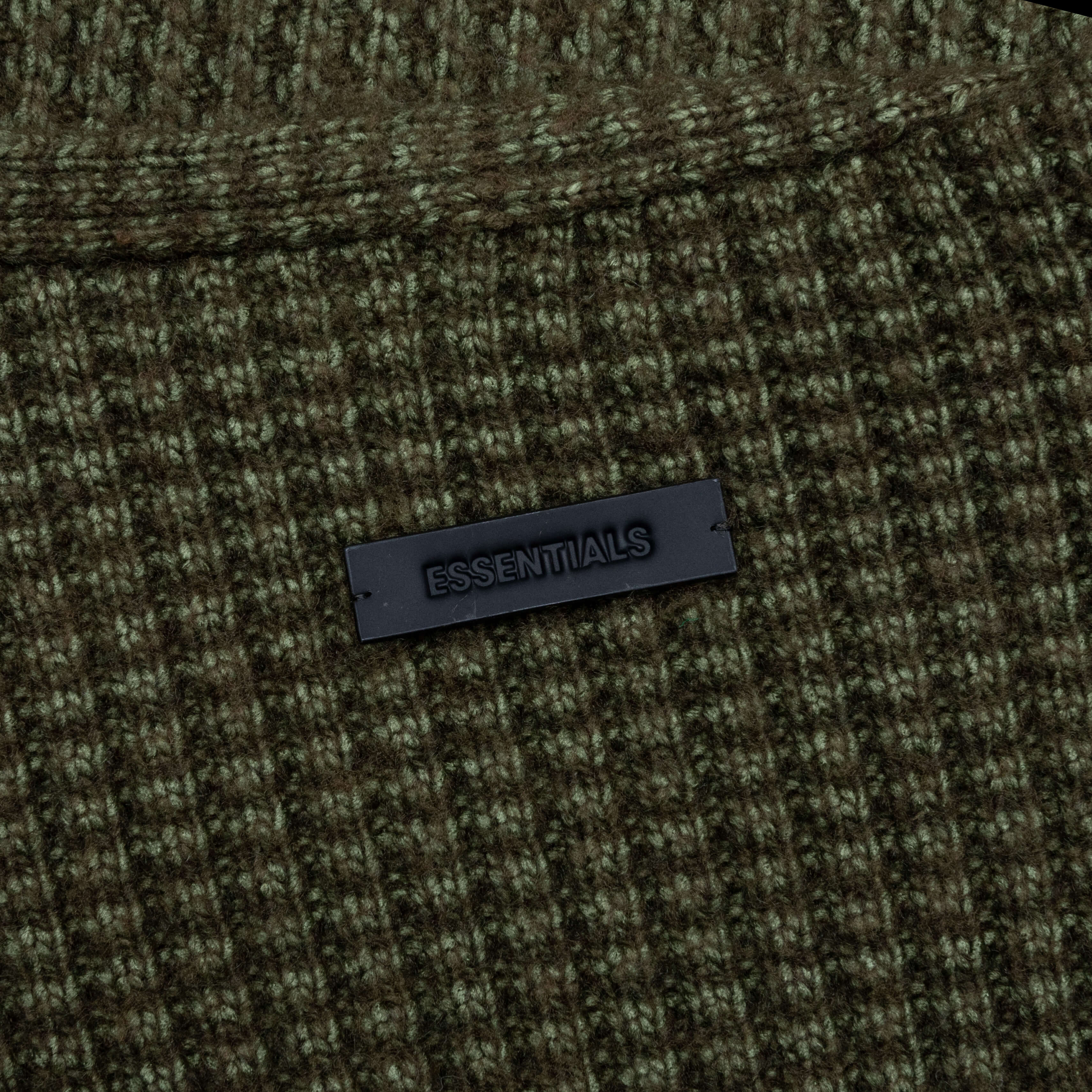 Heavy Waffle Cardigan Military