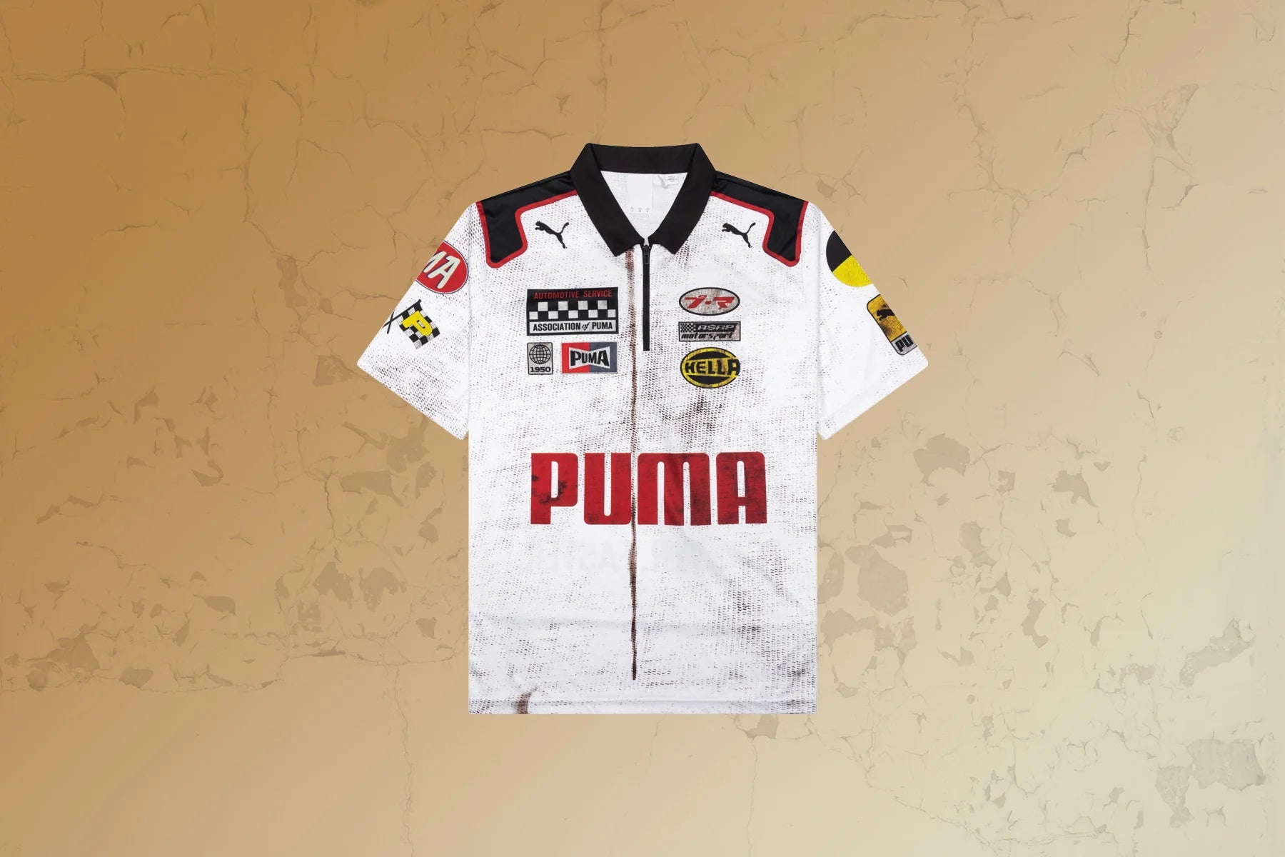 Puma x AAP Rocky Team Zip Polo White