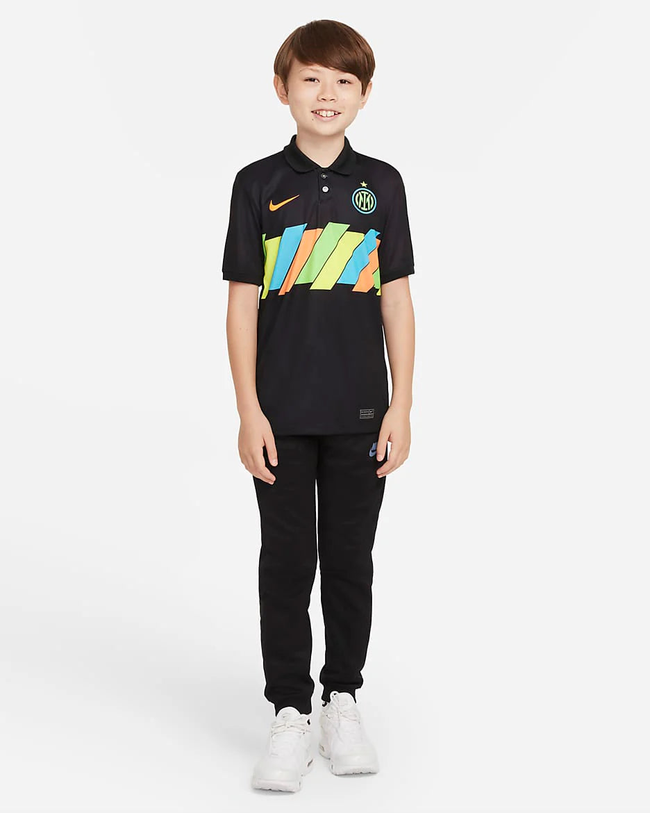 Nike Inter Milan Third Youth Jersey 22 Black Orange