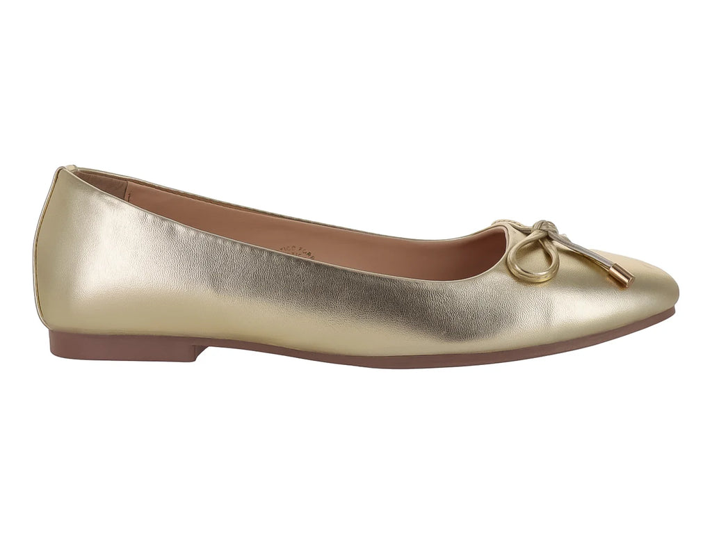 Zapatos Planos Senties Color Oro para Mujer