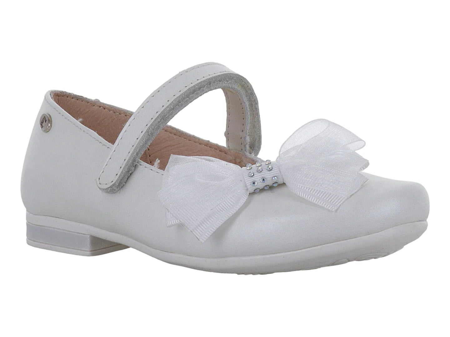 Zapatos Planos Coqueta Color Perla para Niña