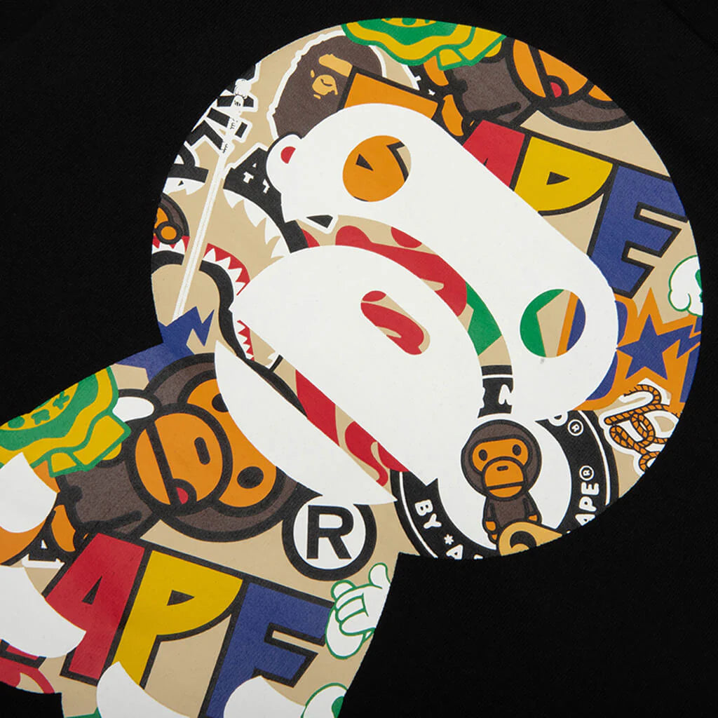 Kids BAPE Milo Assorted Big Baby Milo Tee Black