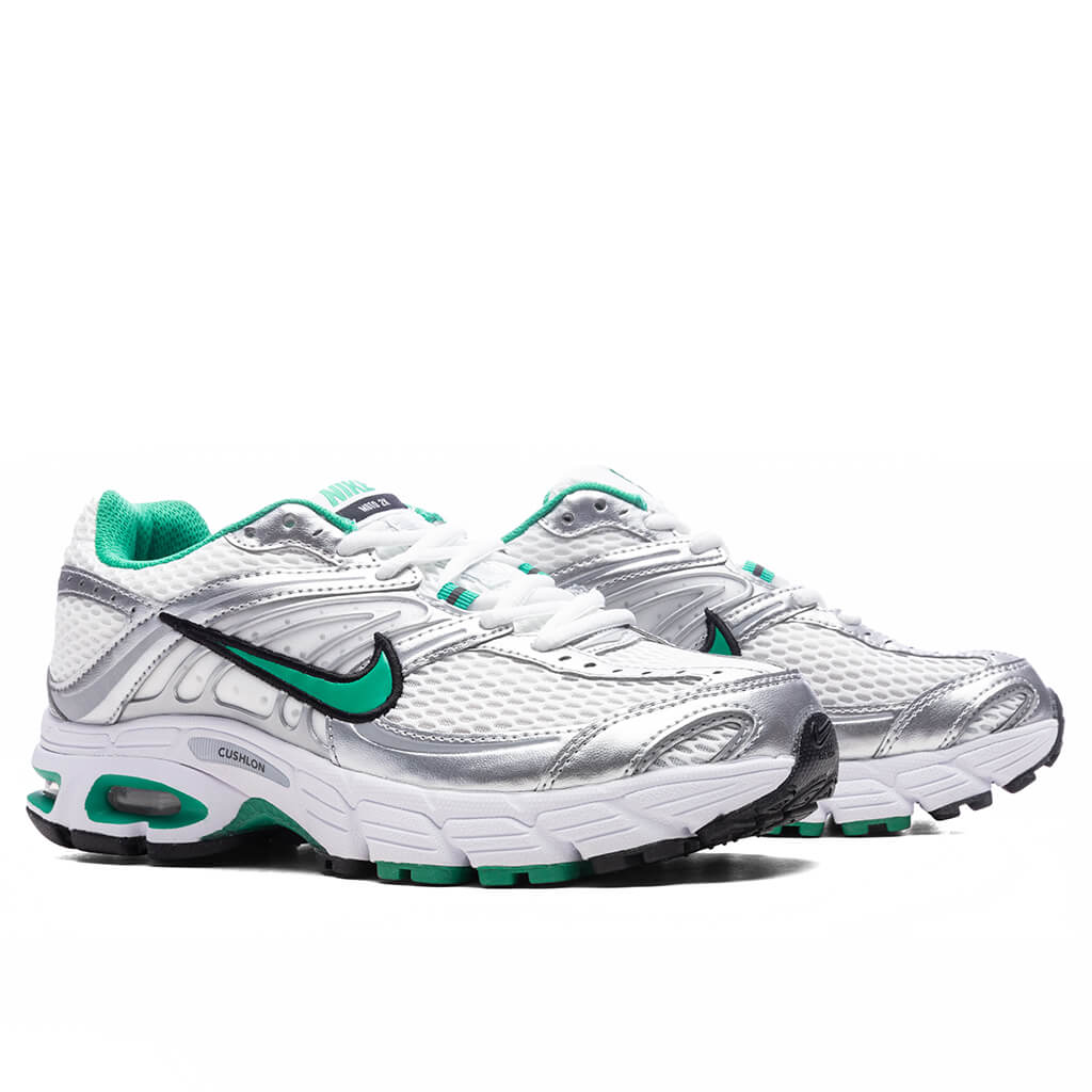 Womens Air Max Moto 2K White Stadium Green Metallic Silver