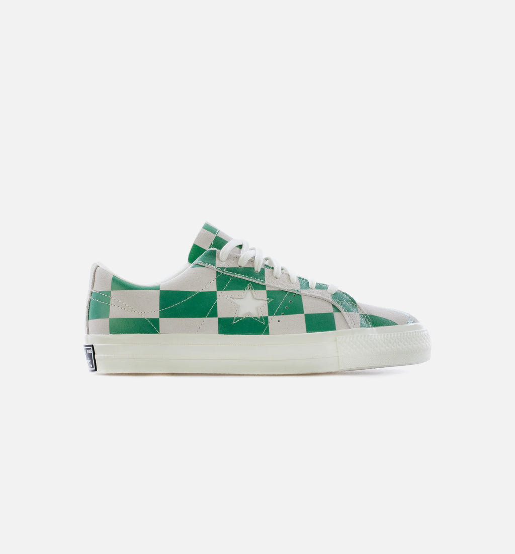 One Star Warped Board Low Top Mens Lifestyle Shoes White Medium Green