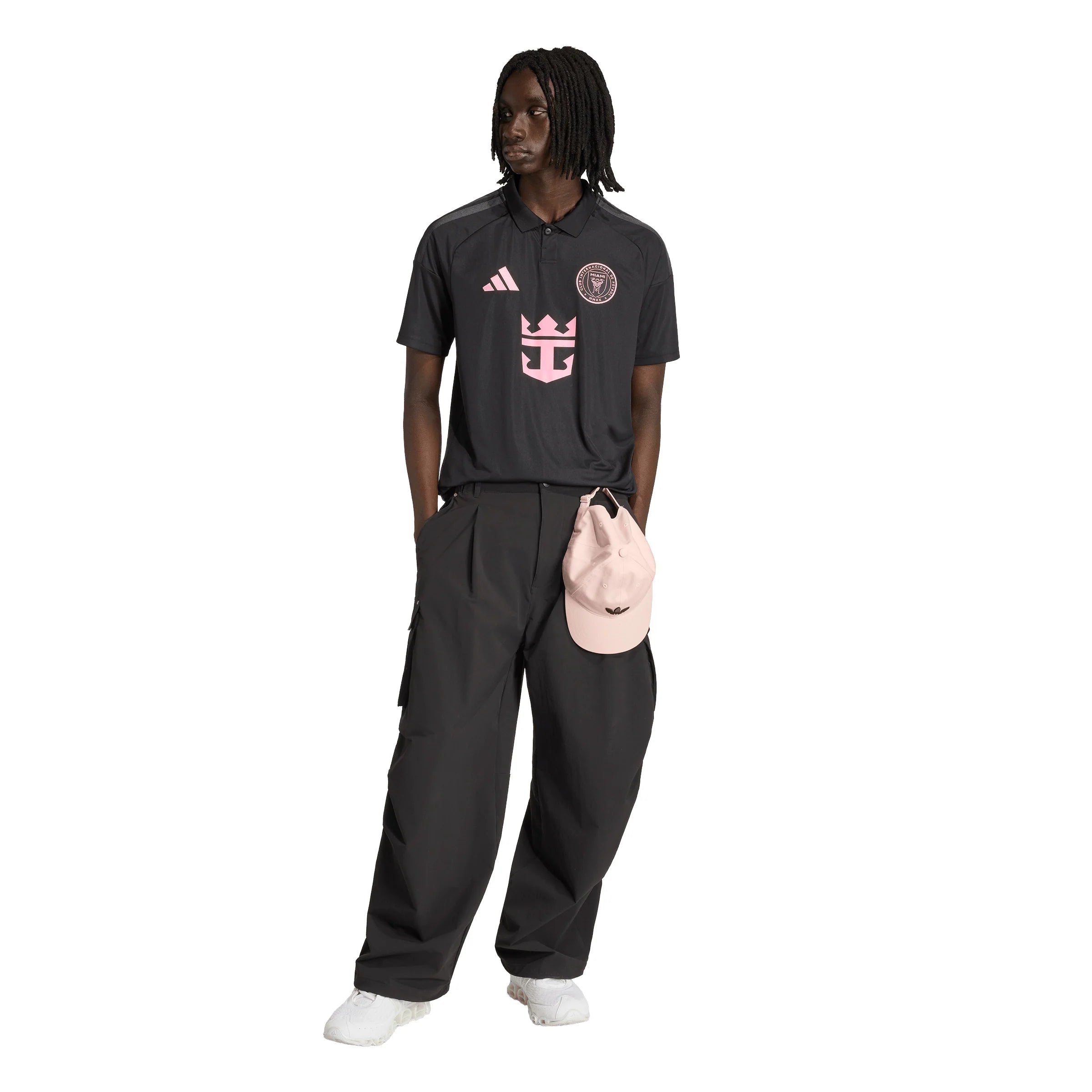 adidas Inter Miami CF Away Mens Soccer Jersey 26 27 Black Pink