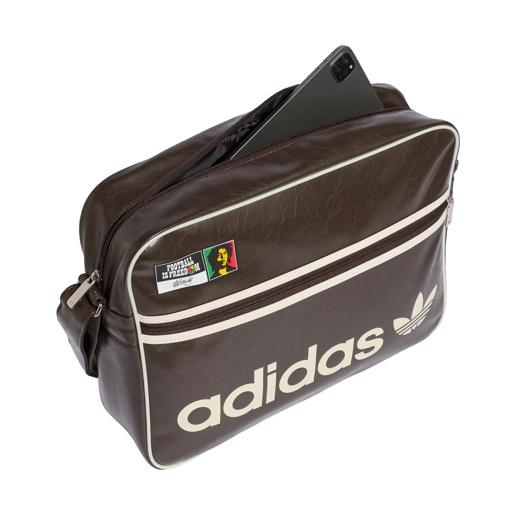 adidas Bob Marley Airliner Shoulder Bag Brown White