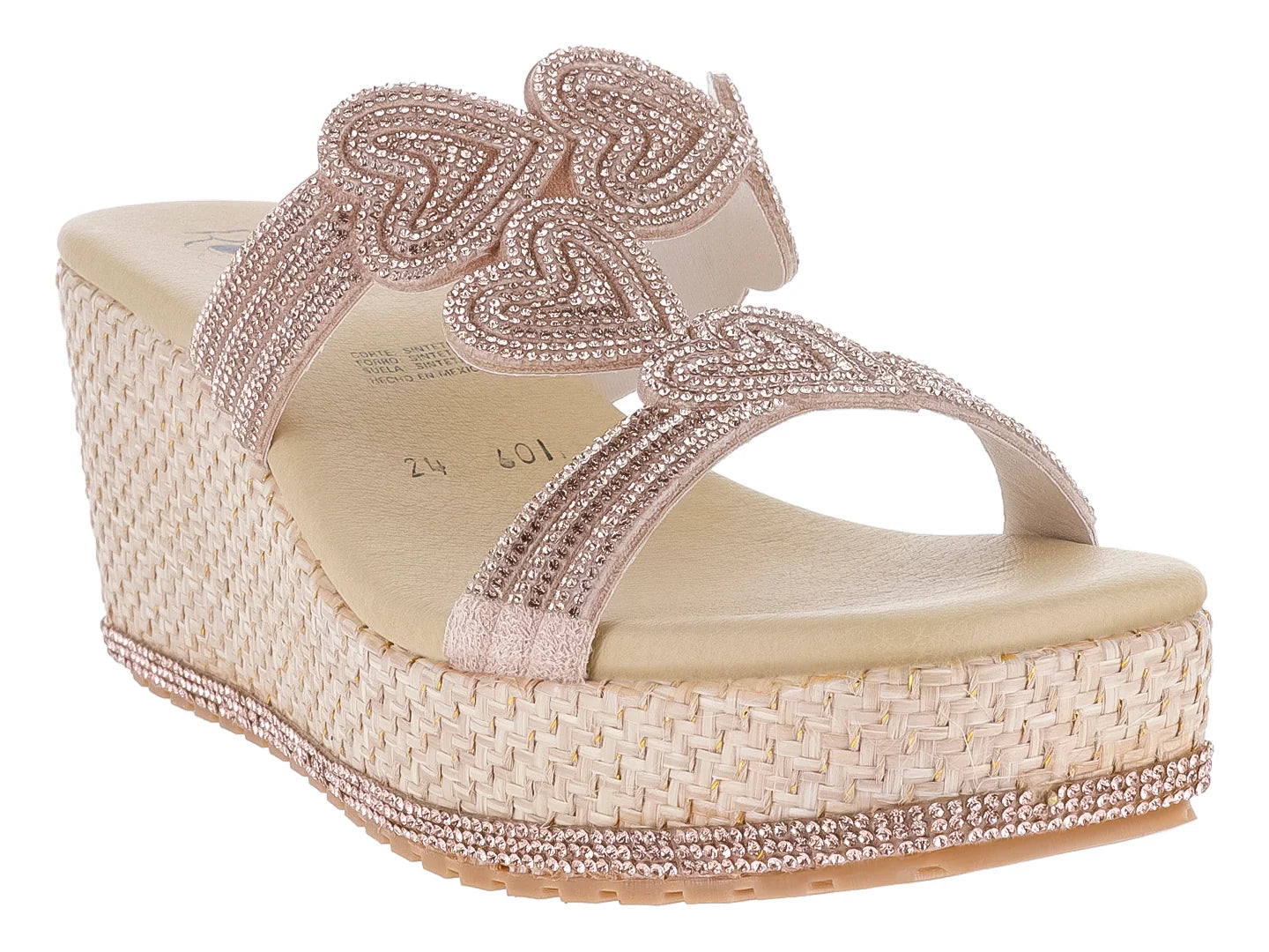 Sandalias de Plataforma Luna Rosa Oro Rosado para Mujer
