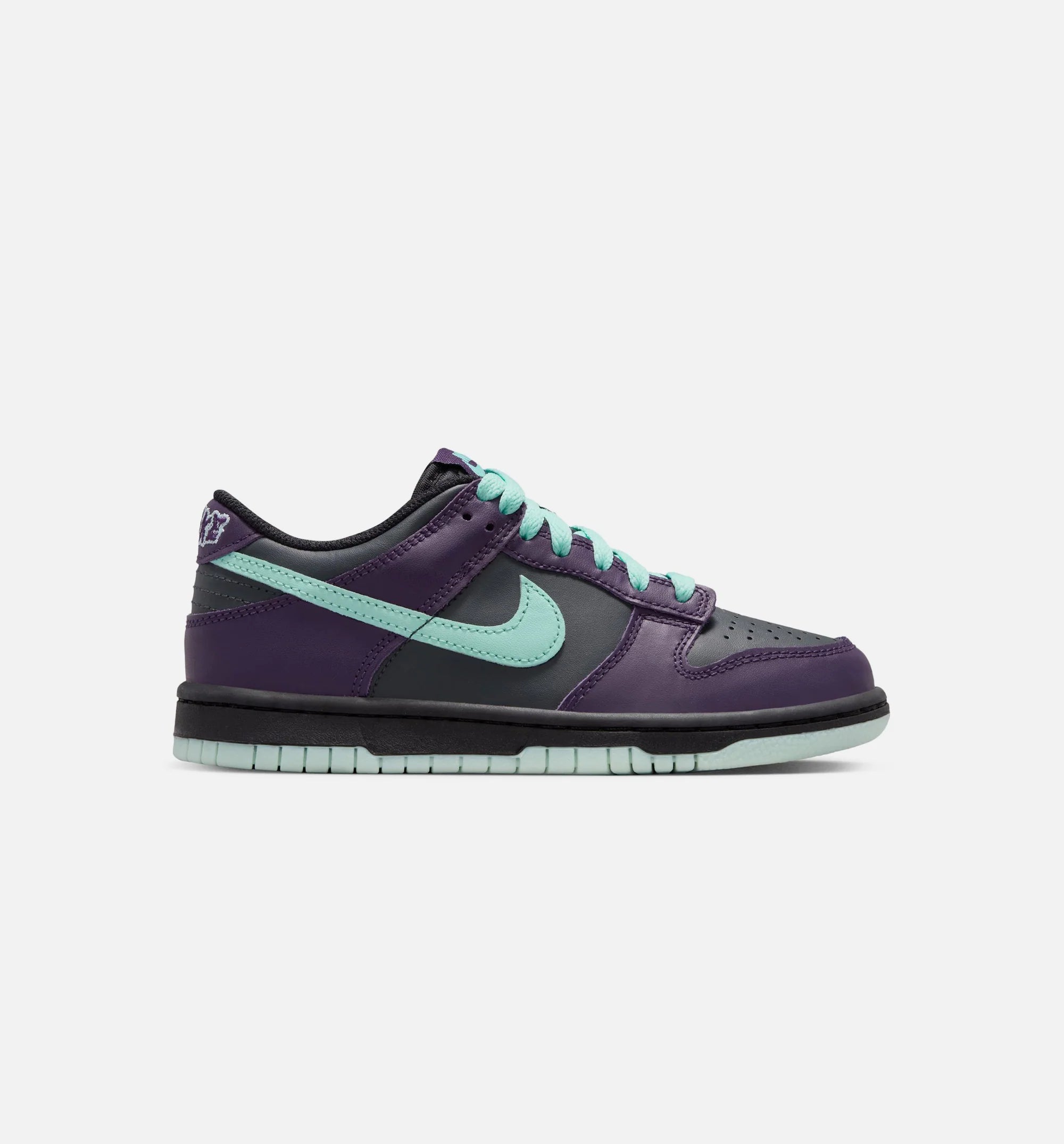 Dunk Low Grade School Lifestyle Shoe Dark Smoke Grey Grand Purple Black Artisan Teal
