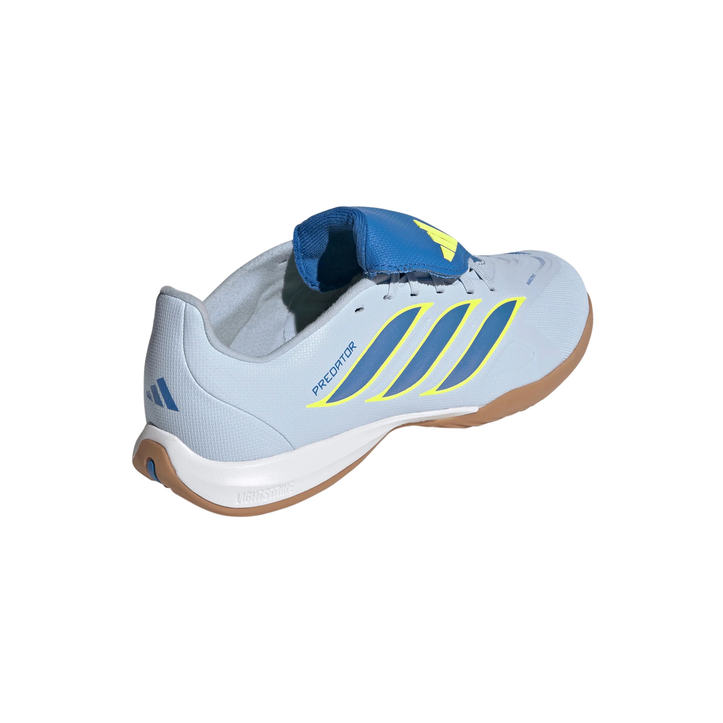 adidas Predator League Fold Over Tongue IN Indoor Youth Soccer Shoes Sky Blue Yellow