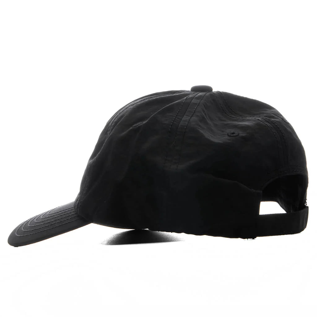 6 Panel Nylon Cap Black