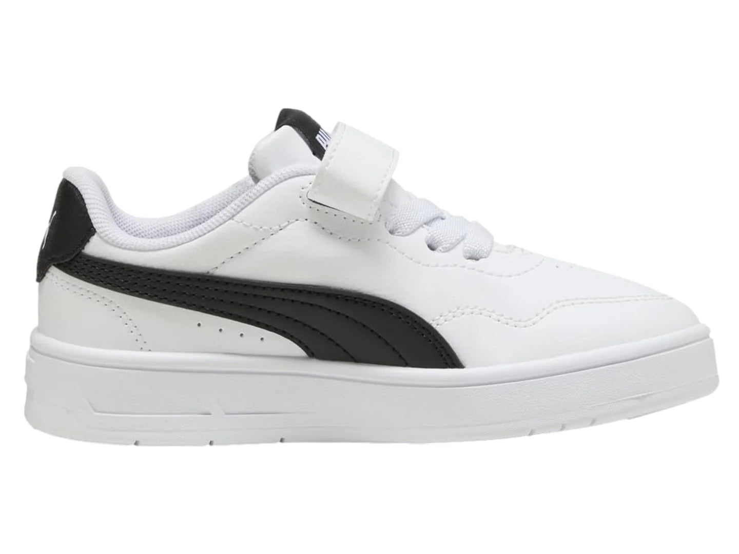 Tenis Puma Court Classic Clean Blanco y Negro para Niño