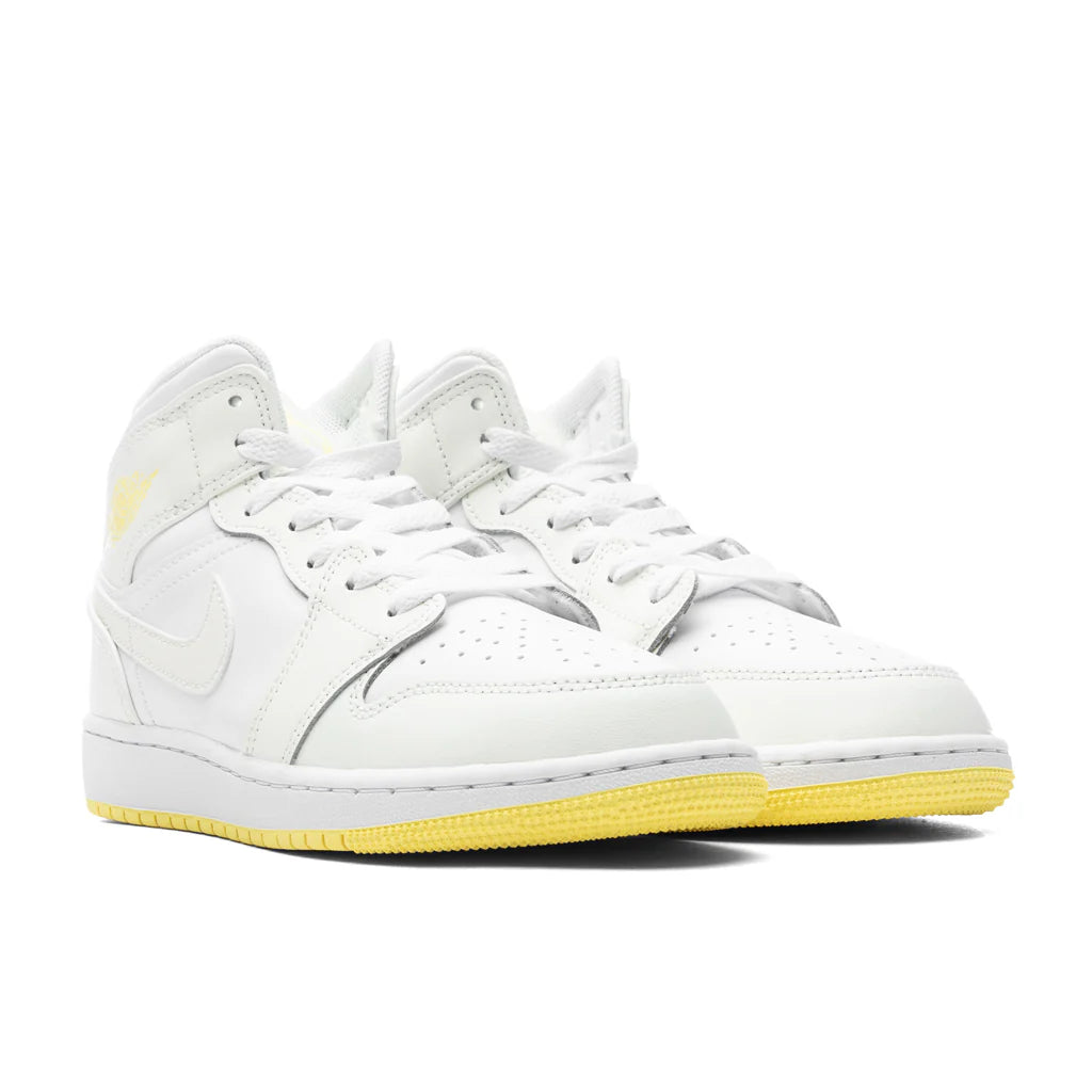 Air Jordan 1 Mid GS Sail Light Laser Orange White