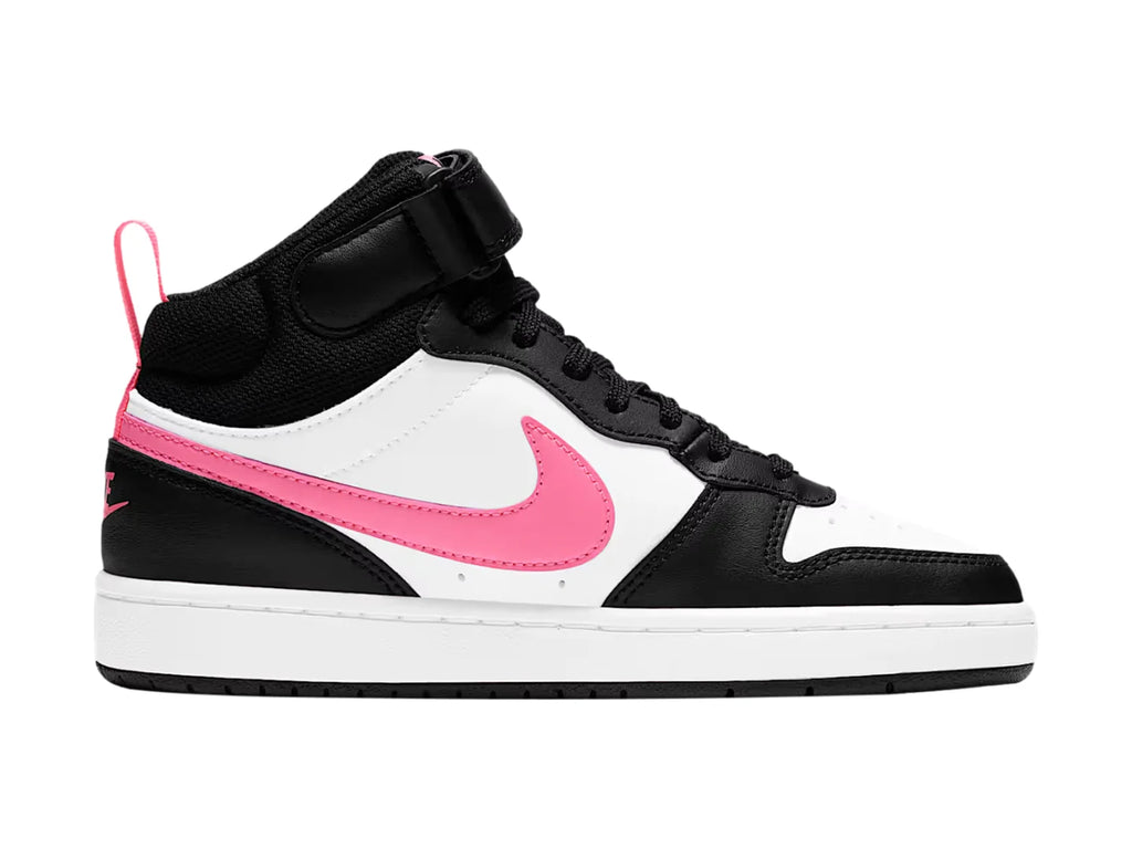 Tenis Nike Court Borough Low 2 Negro y Rosa para Niña