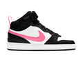 Tenis Nike Court Borough Low 2 Negro y Rosa para Niña