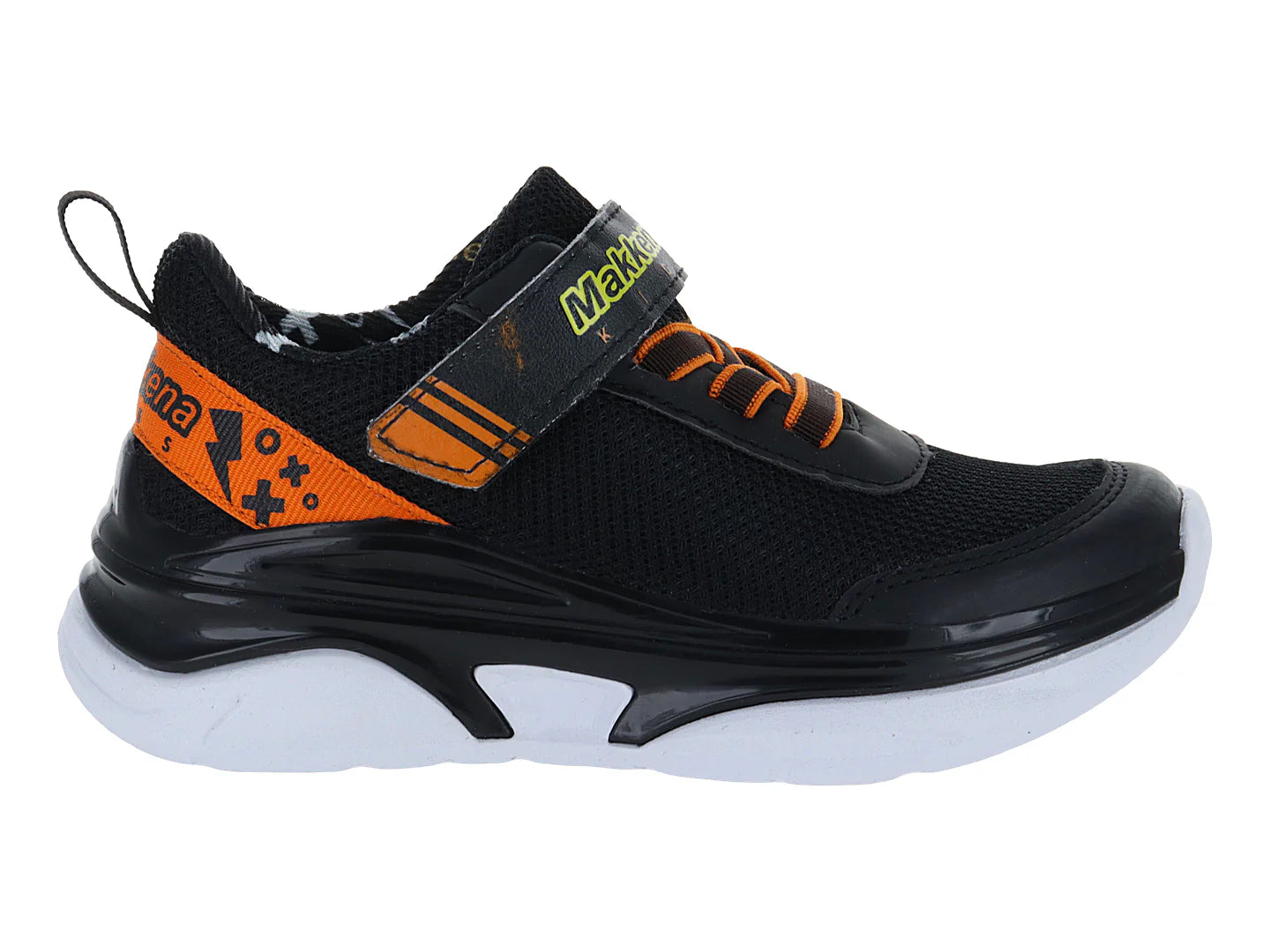 Tenis Makena Negro Naranja para Niño