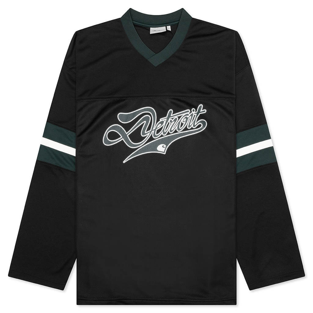 L S Detroit Mesh T Shirt Black Conifer Wax