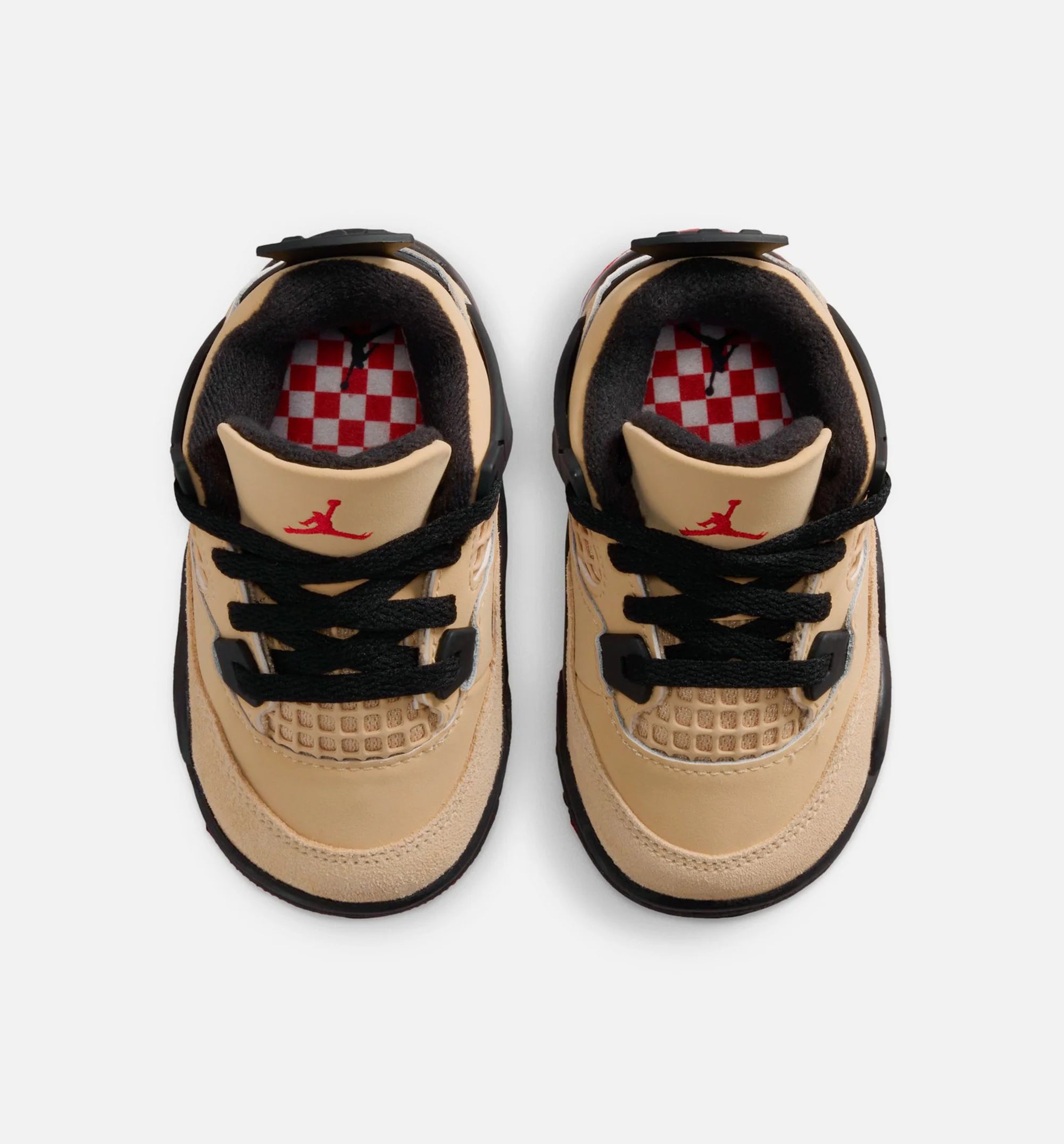 Air Jordan 4 Retro Infant Toddler Lifestyle Shoe Sesame Fire Red Black White
