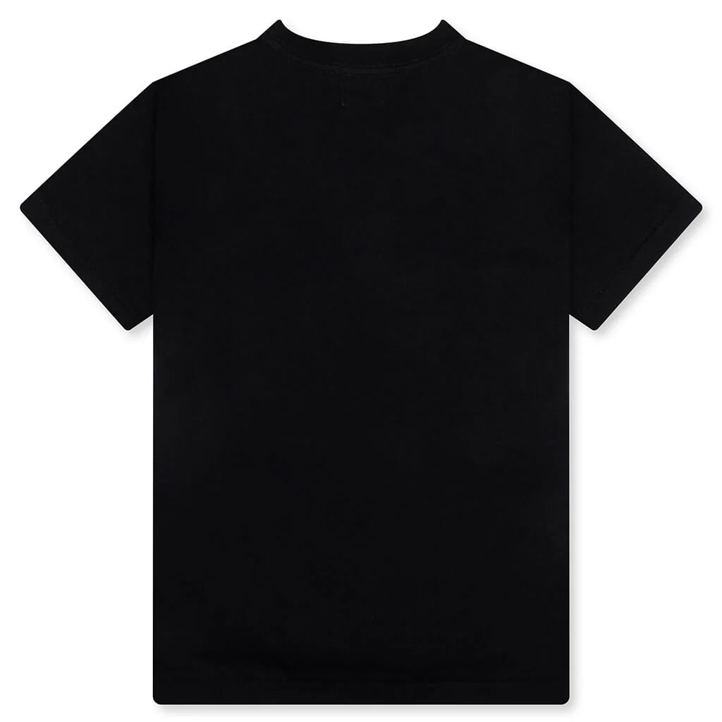 Kids ABC Camo College Tee Black Pink