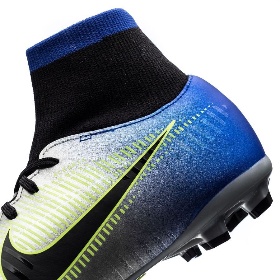 Nike Kids Neymar Jr Mercurial Victory VI Dynamic Fit FG Firm Ground Football Boot Racer Blue Black Volt
