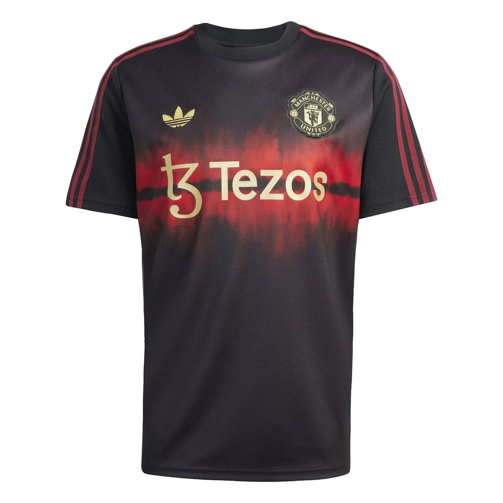adidas Mens Manchester United CNY Jersey 24 25 Black