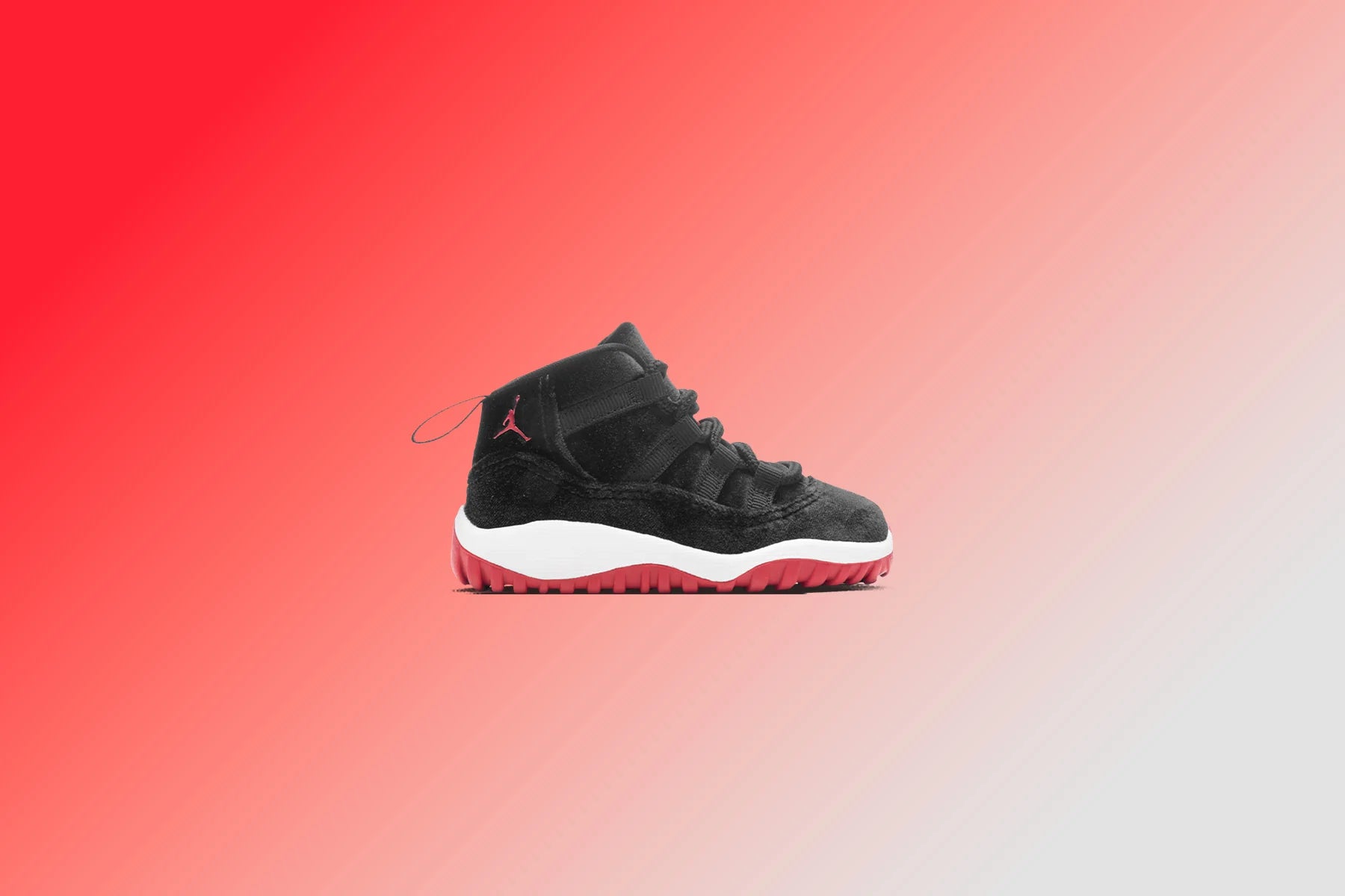 Jordan 11 Retro TD Bred Velvet Black Gym Red White