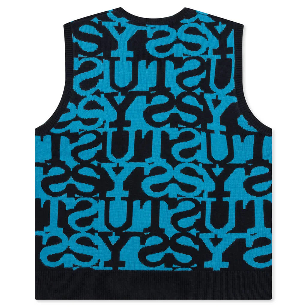 Stacked Sweater Vest Dark Navy