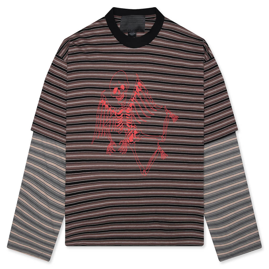 Skeleton Stripe Long Sleeve Tee Stripe