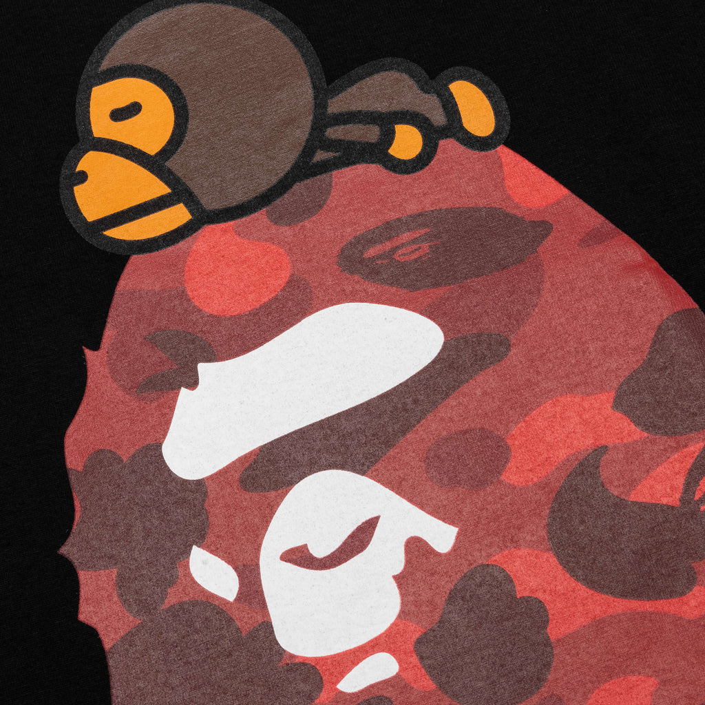 Color Camo Milo on Big Ape Tee Black Red