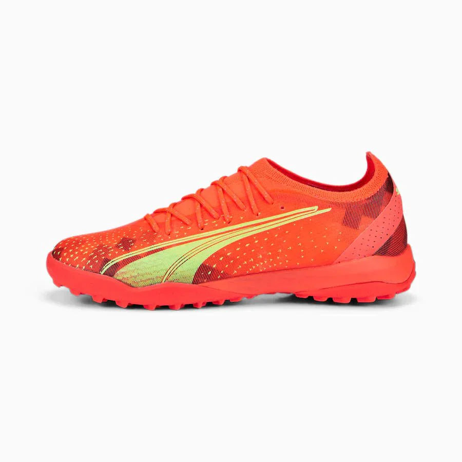PUMA Ultra Ultimate Cage Turf Soccer Cleats Fiery Coral Black Salmon
