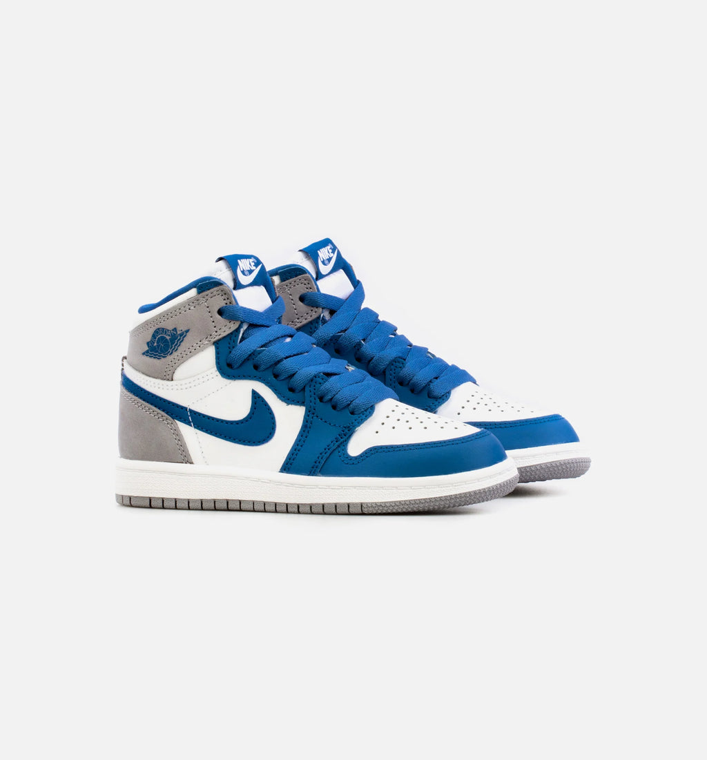 Air Jordan 1 High OG True Blue Preschool Lifestyle Shoe Blue White Free Shipping