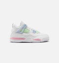 Air Jordan 4 Retro Medium Soft Pink Preschool Lifestyle Shoe White Medium Soft Pink Half Blue