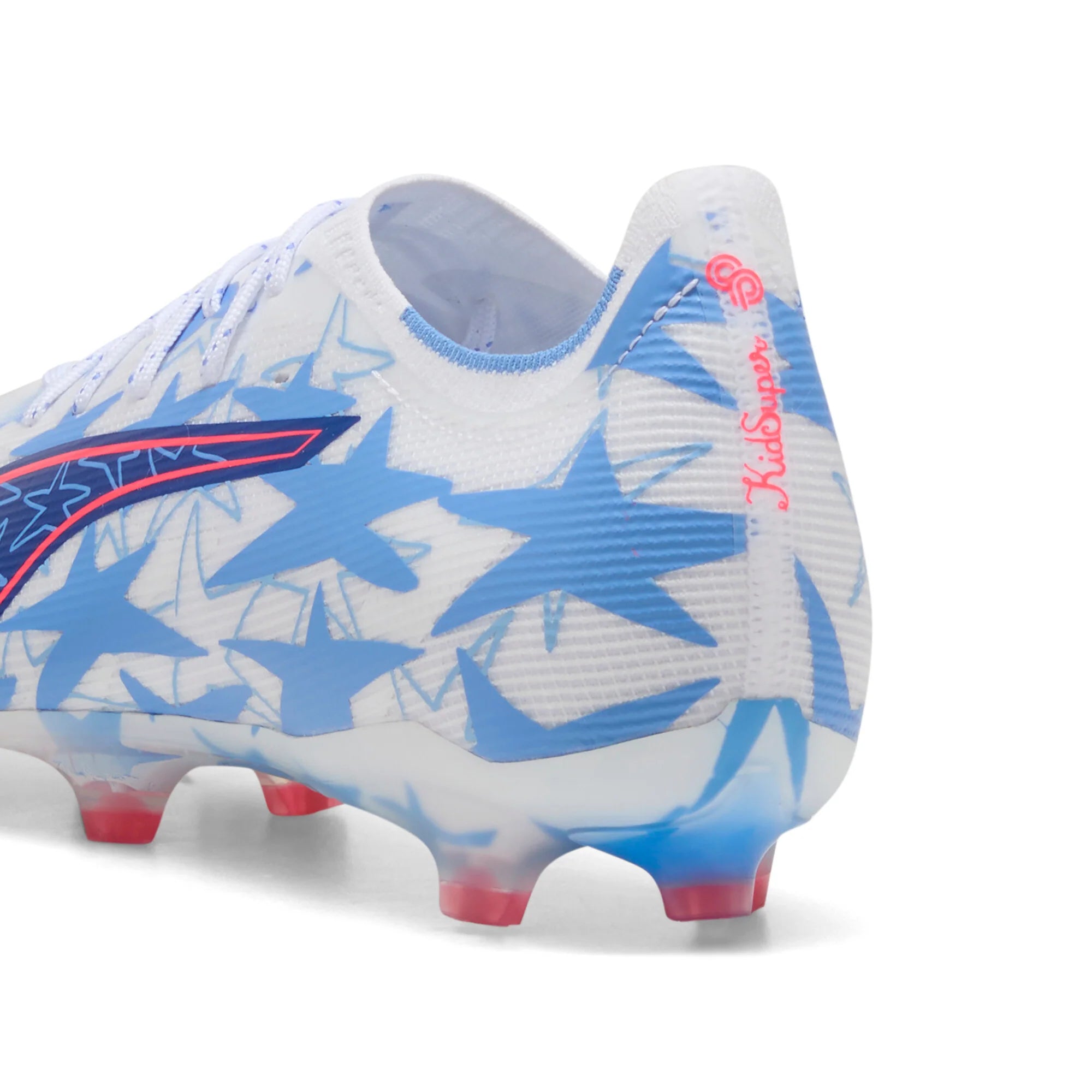 PUMA Ultra 6 Match KidSuper X CP FG AG Firm Ground Artificial Ground Mens Soccer Cleats White Pink Blue
