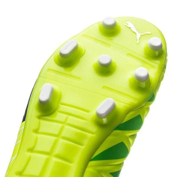 PUMA Kids Evoaccuracy 1 FG Firm Ground Boots JR Yellow Peacoat White