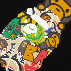 Kids BAPE Milo Assorted Milo on Ape Head Tee Black