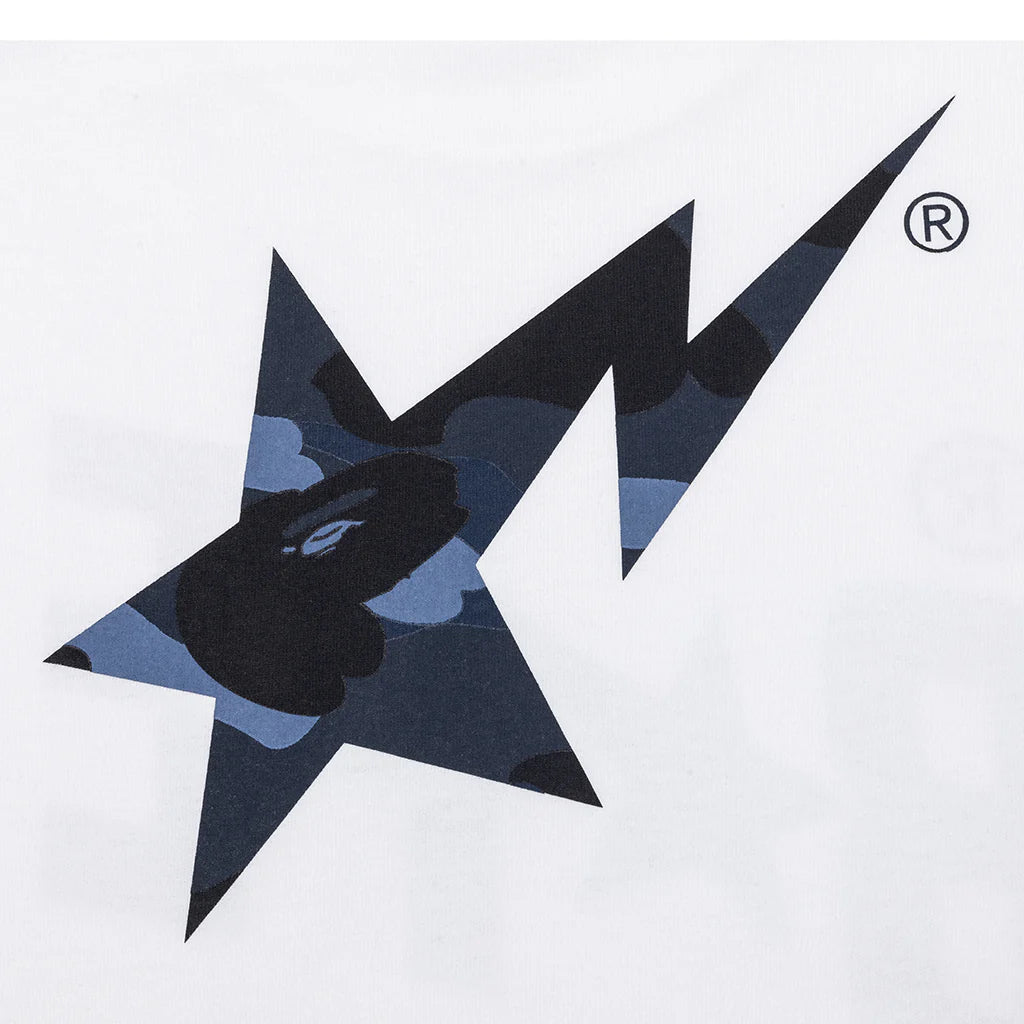 Color Camo Bape Sta Logo Tee White