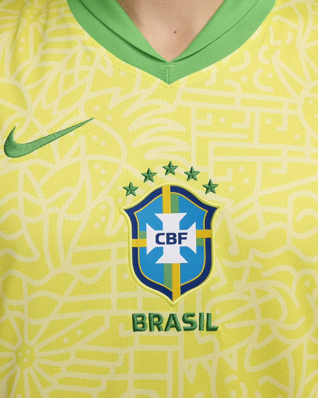 Nike Brazil Stadium Home Mens Jersey 24 Yellow