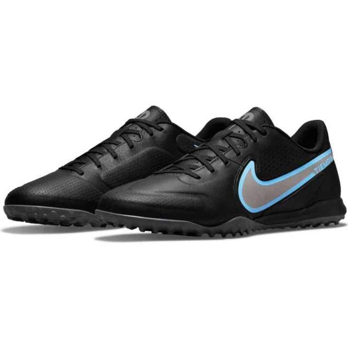 Nike Tiempo Legend 9 Academy TF Turfs Soccer Cleats Black Black Iron Grey