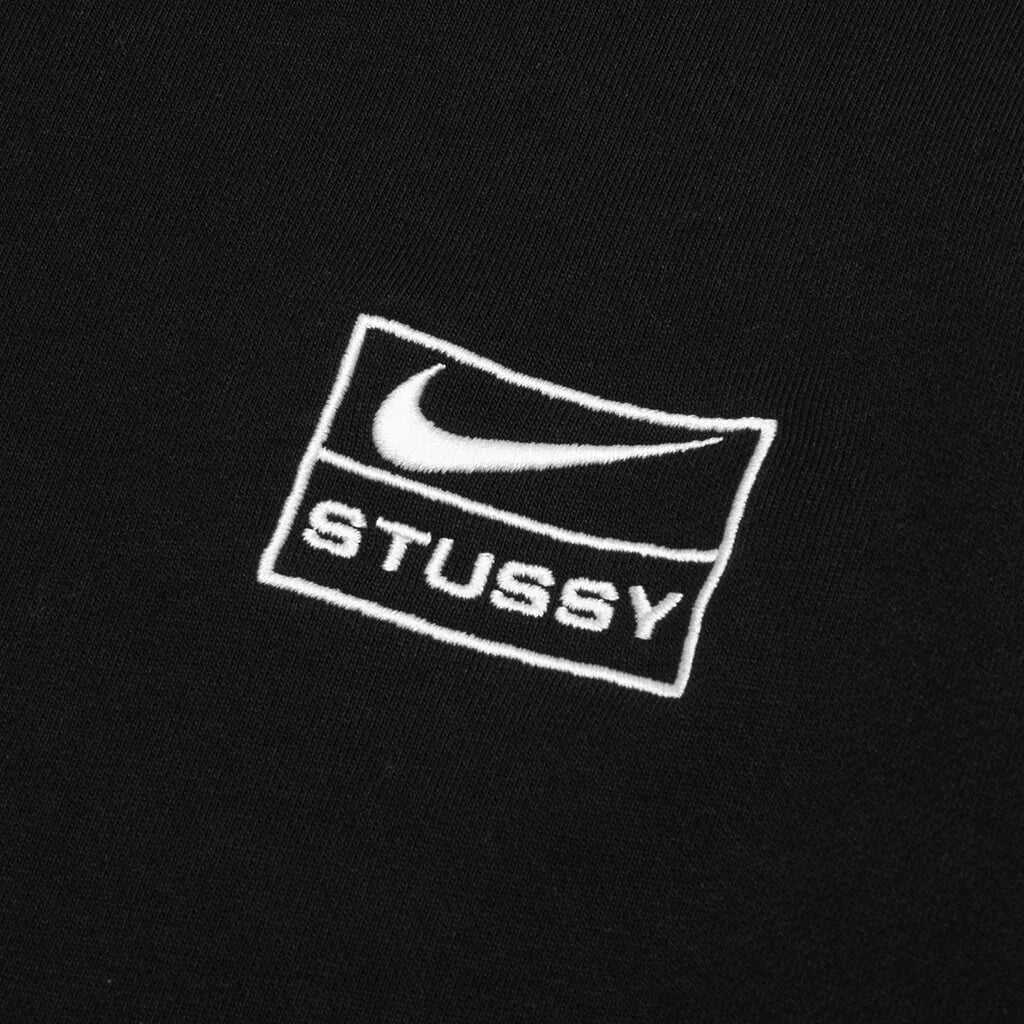 Nike x Stussy Washed Fleece Crew Neck Black Black Sail
