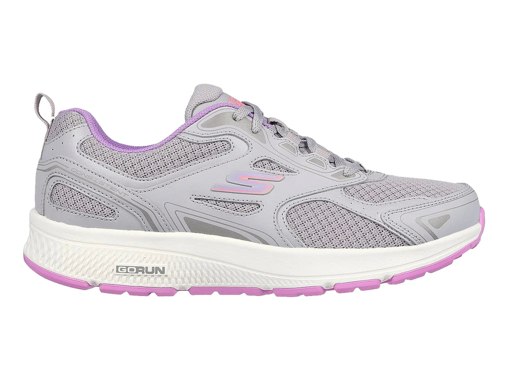 Tenis Skechers Go Run Consistent Gris y Lavanda para Mujer