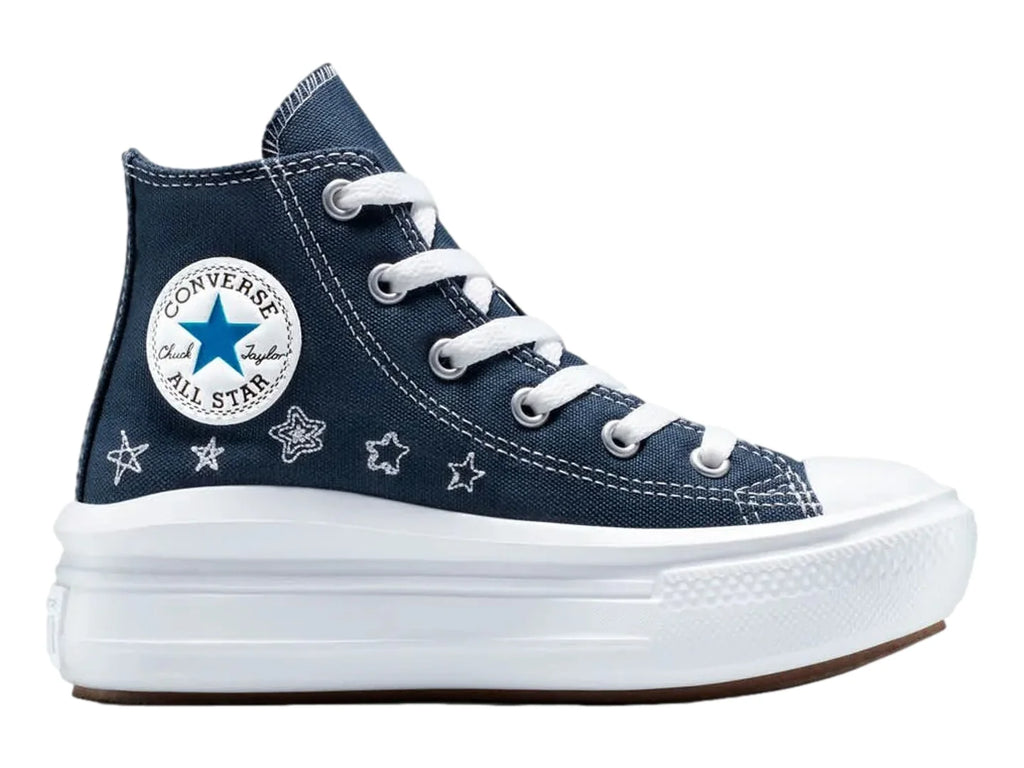 Tenis Converse Chuck Taylor All Star Move Platform Azul Marino para Niña