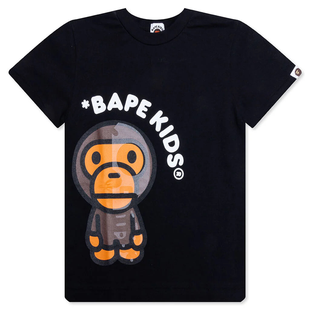 Kids Baby Milo Skull Glow In The Dark Tee Black
