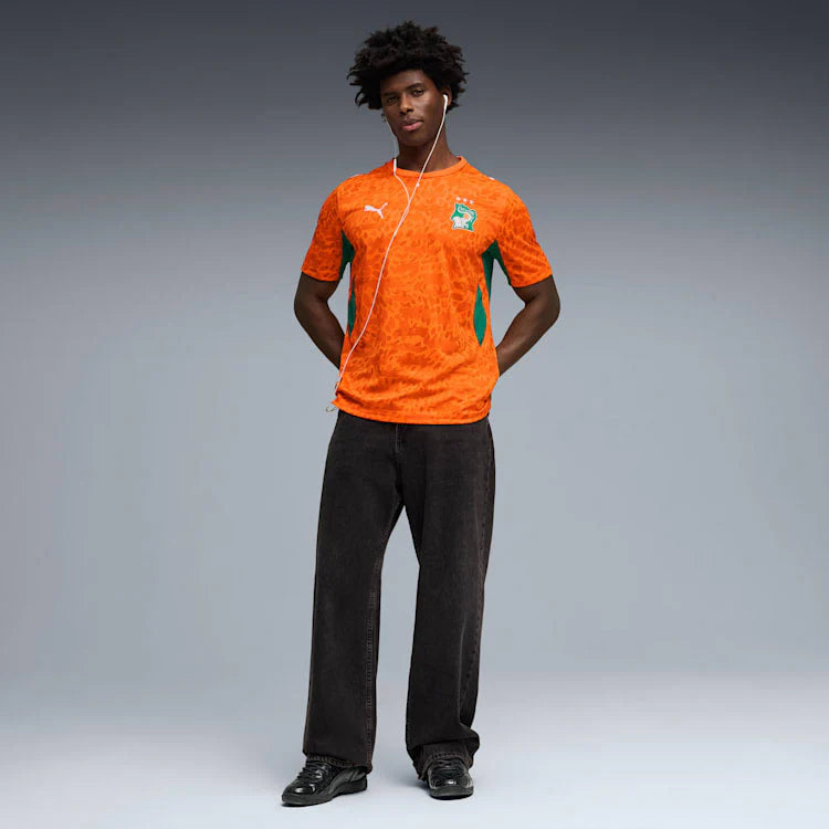 PUMA Ivory Coast Home Mens Soccer Jersey 2026 Orange Green