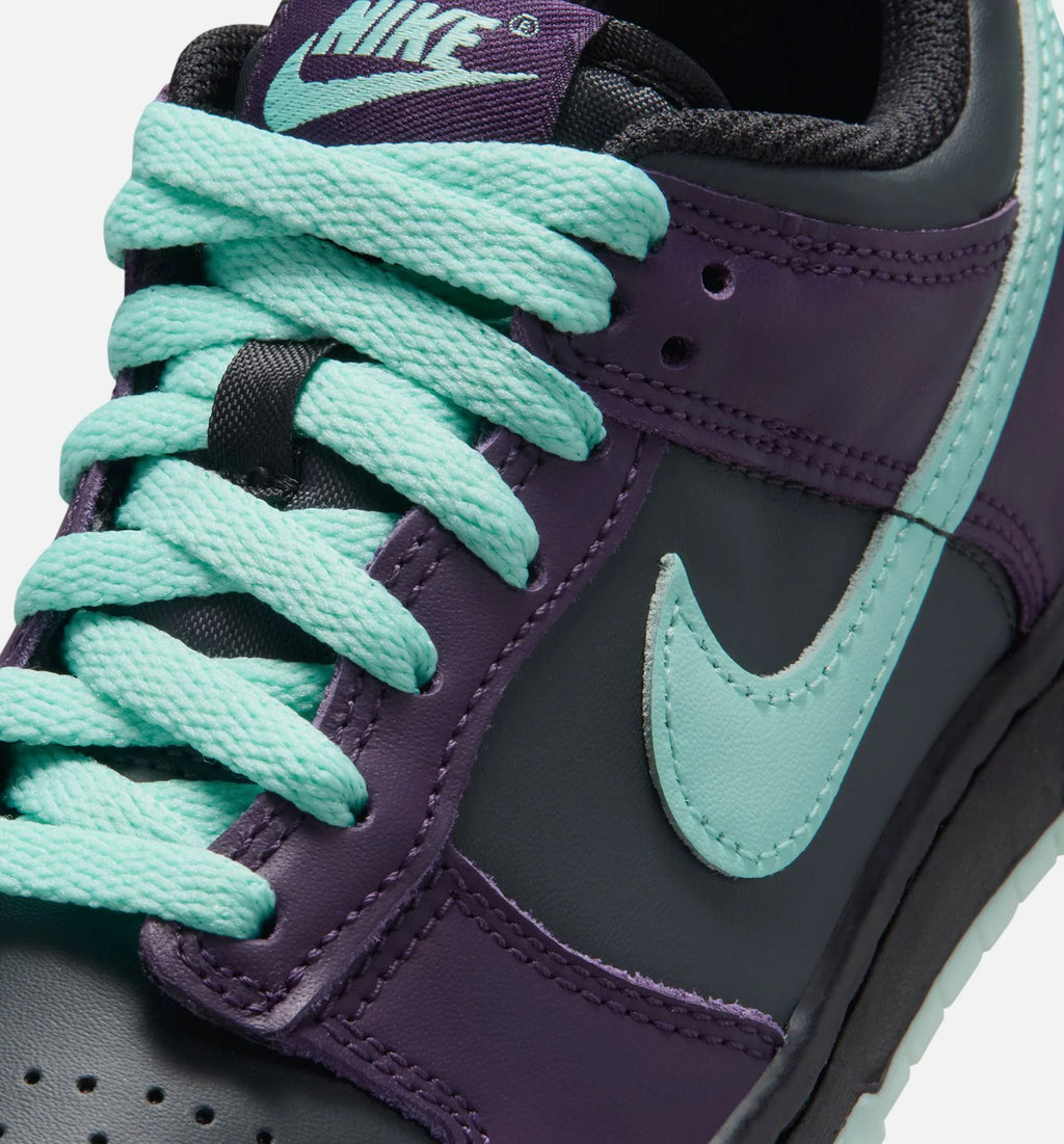 Dunk Low Grade School Lifestyle Shoe Dark Smoke Grey Grand Purple Black Artisan Teal