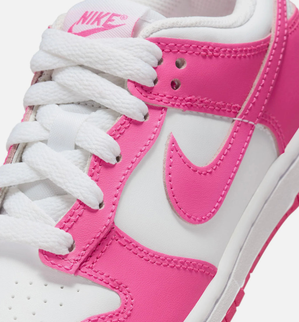 Dunk Low Laser Fuchsia Preschool Lifestyle Shoe White Laser Fuchsia