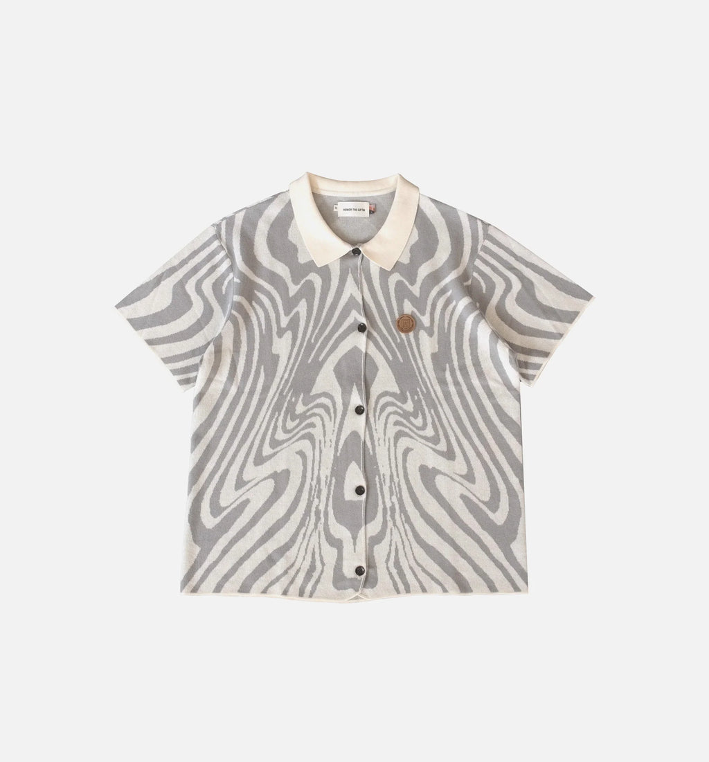 Dazed Button Up Mens Shirt Bone Beige