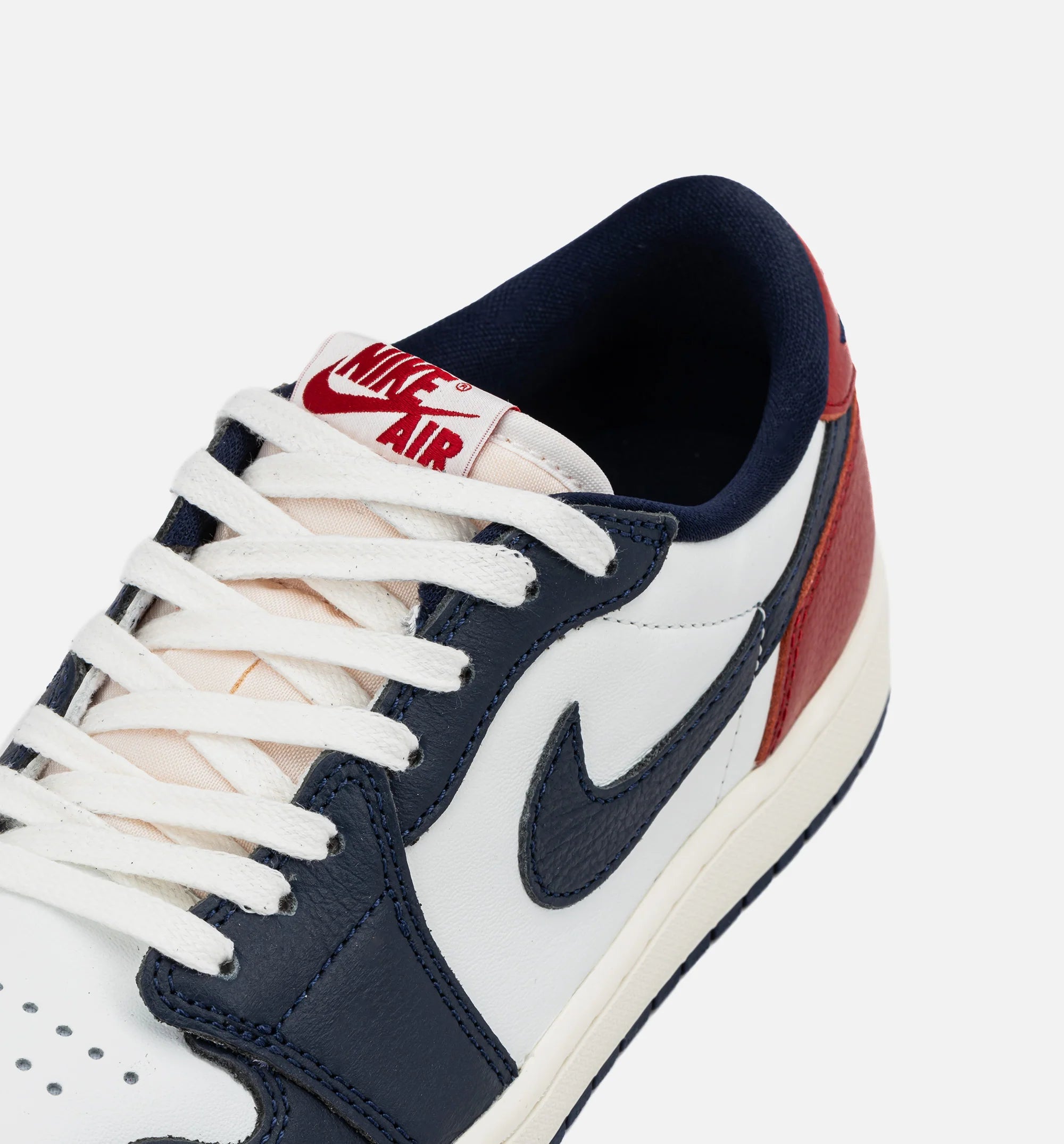 Air Jordan 1 Retro Low OG Howard University Mens Lifestyle Shoe White Gym Red Midnight Navy Neutral Grey Sail Muslin