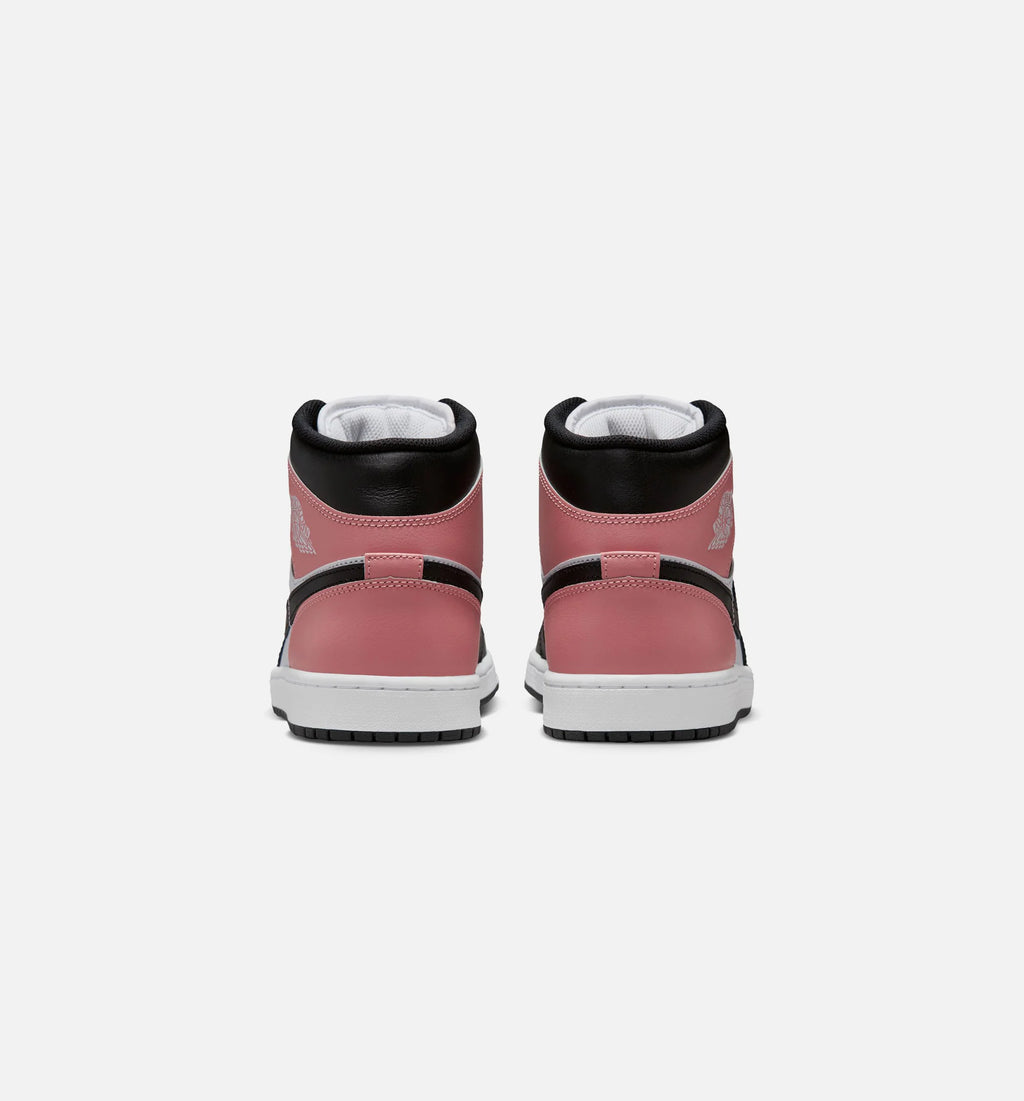 Air Jordan 1 Mid Mens Lifestyle Shoe White Rust Pink Black