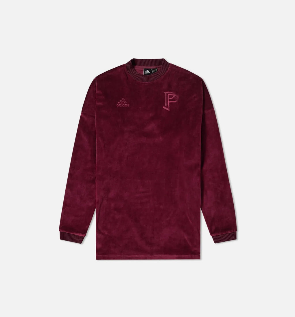Tango Pogba Mens Long Sleeve Shirt Maroon Maroon