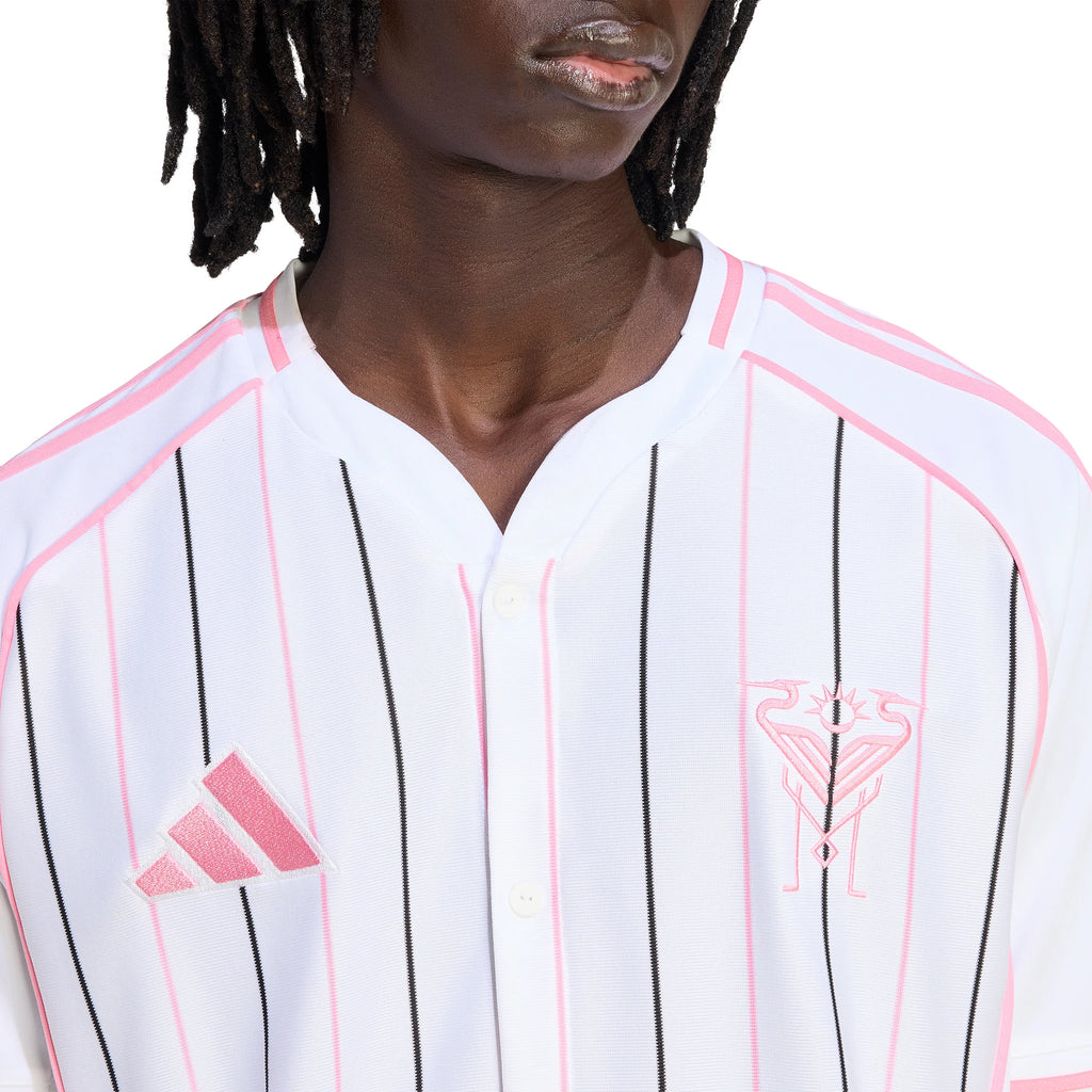 adidas Inter Miami CF Mens Baseball Jersey 2026 White Pink