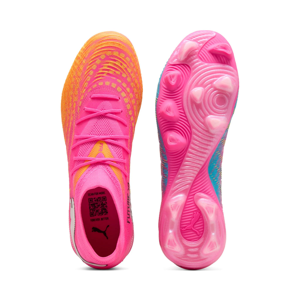PUMA Future 9 Match FG AG Firm Ground Artificial Ground Mens Soccer Cleats Pink Aqua White